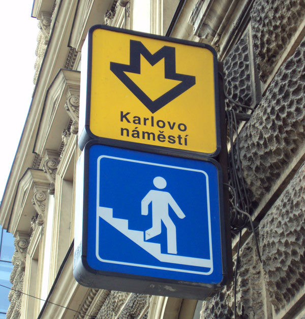Karlovo Namesti Metro Sign