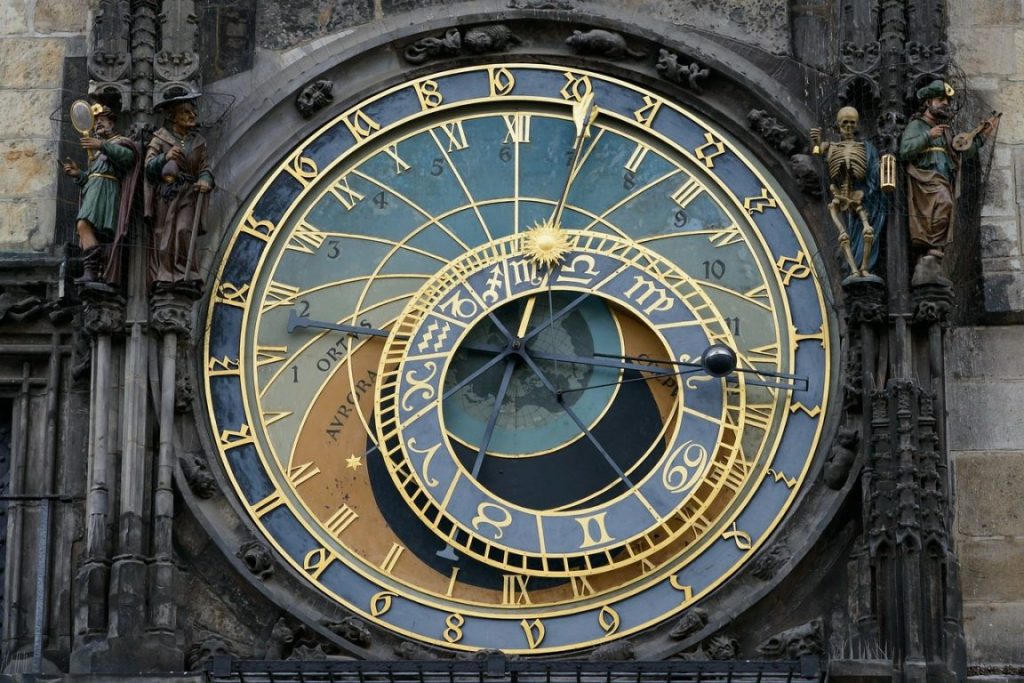 Astronomical clock face close